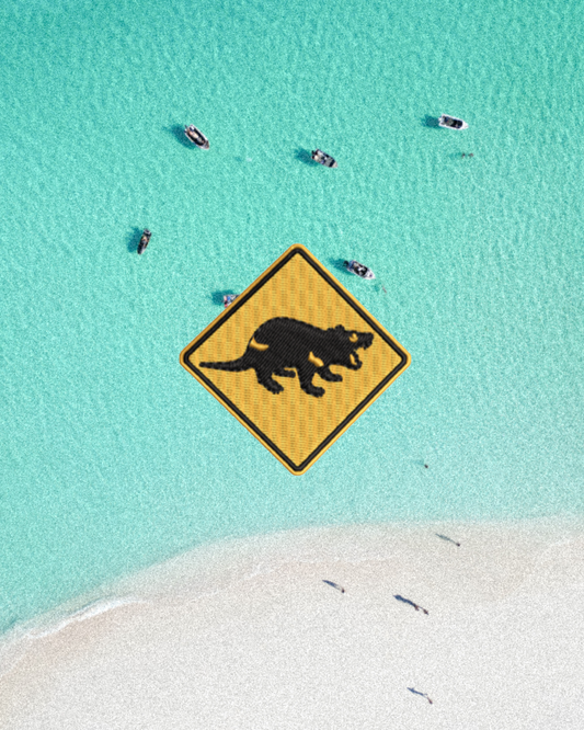 LIMITED EDITION: Tassie Devil Warning Sign Patch