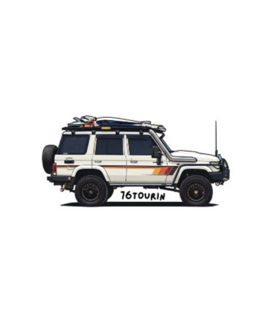 76TOURIN rig sticker