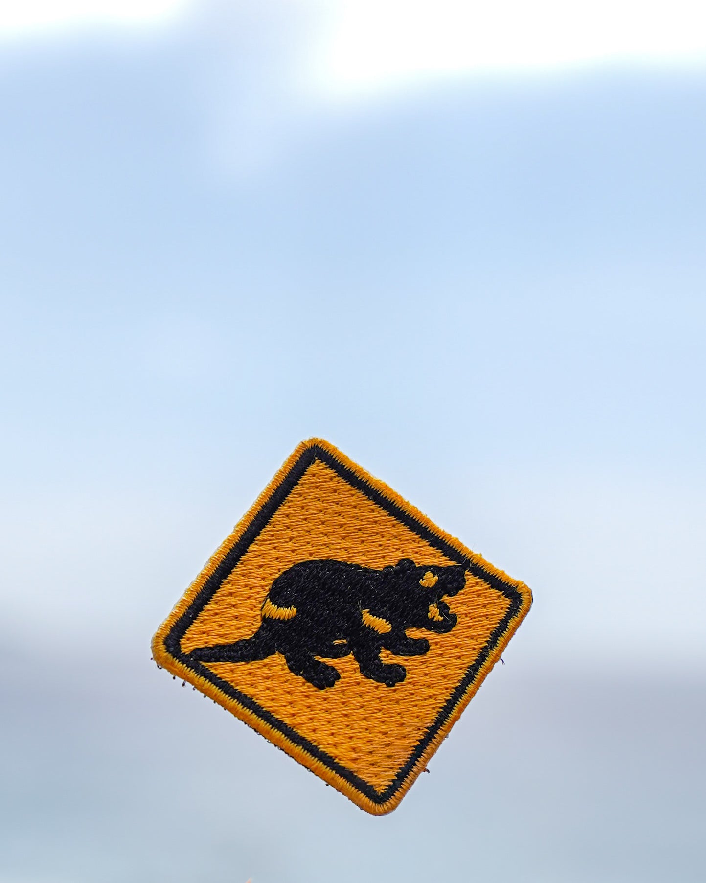 Tassie Devil Warning Sign Patch